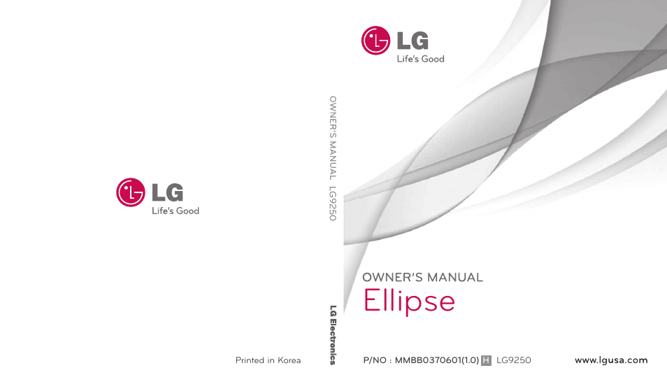 LG ELLIPSE 9250 User Manual | 169 pages