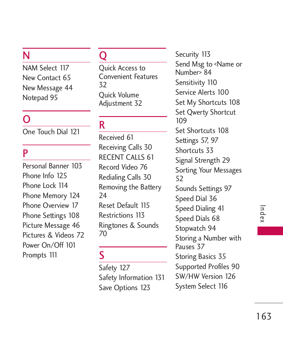 LG ELLIPSE 9250 User Manual | Page 165 / 169