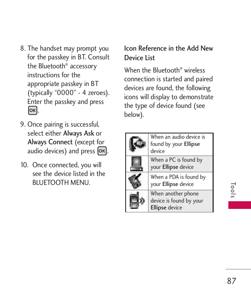 LG ELLIPSE 9250 User Manual | Page 89 / 169