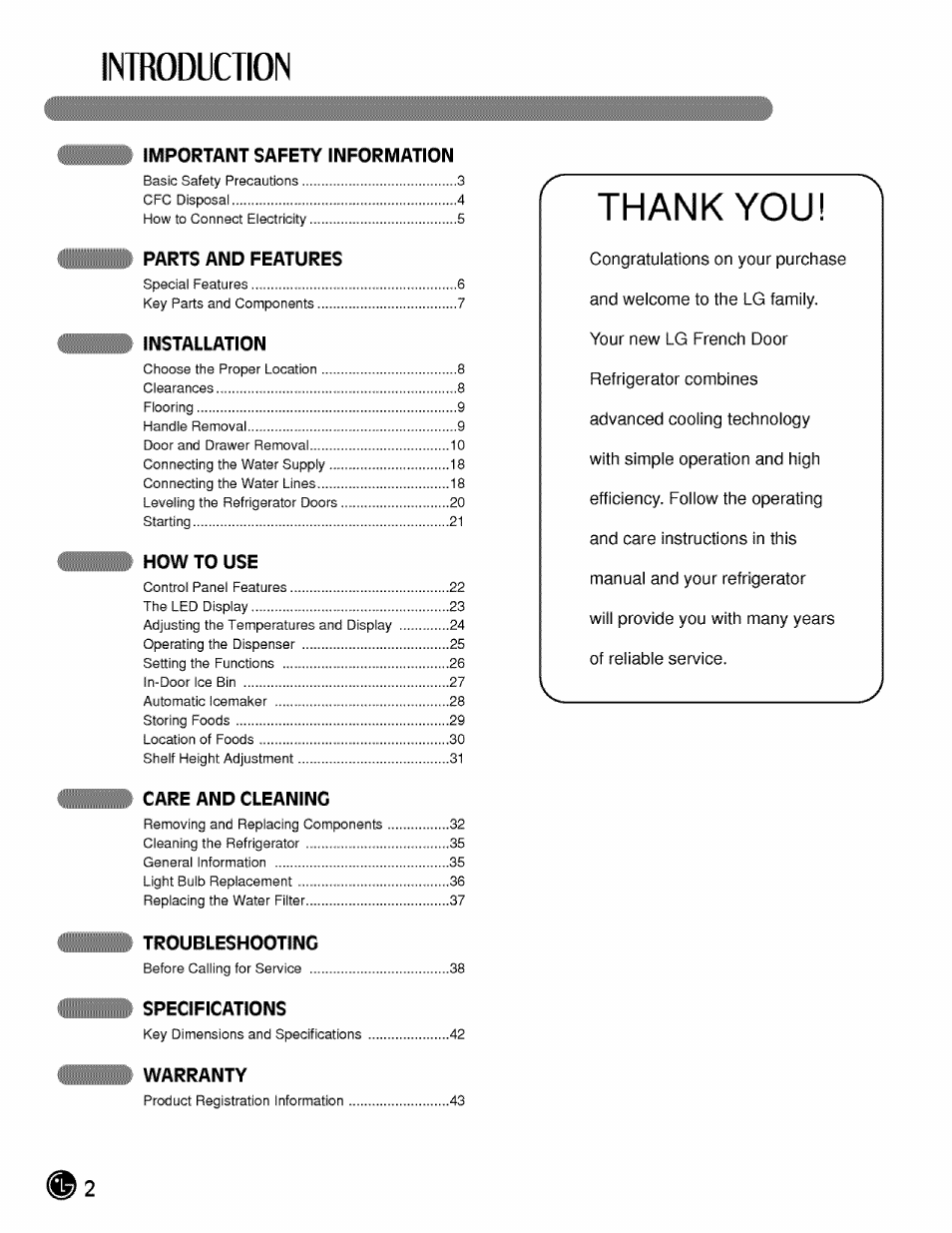 Introduction | LG LMX21984 User Manual | Page 2 / 46