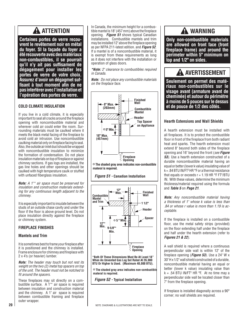 Attention, Warning, Avertissement | LG MP-42OD User Manual | Page 20 / 24