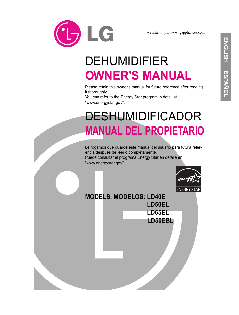 LG LD40E User Manual | 31 pages