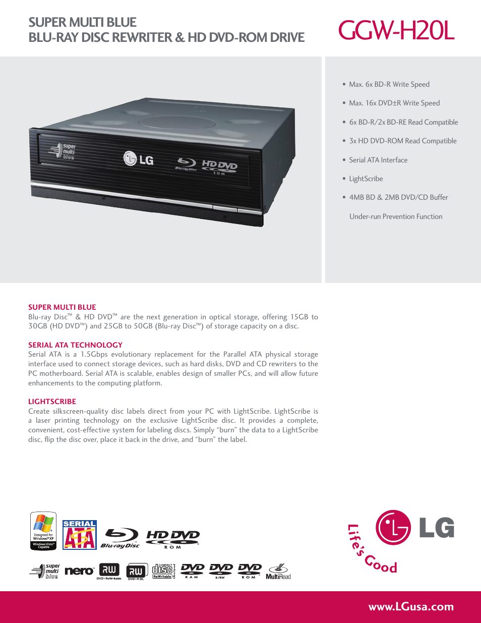 LG GGW-H20L User Manual | 2 pages