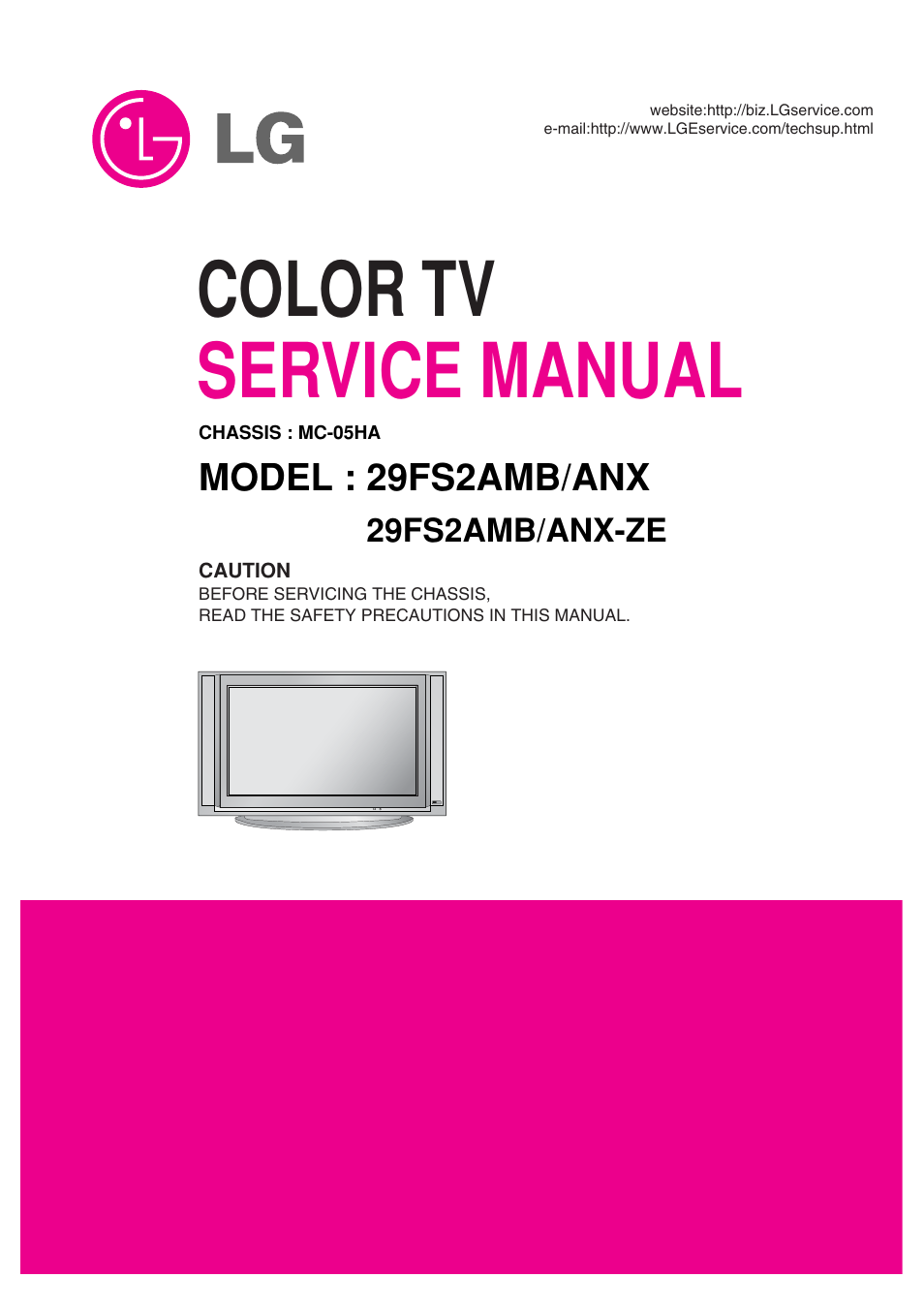 LG 29FS2AMB/ANX User Manual | 40 pages