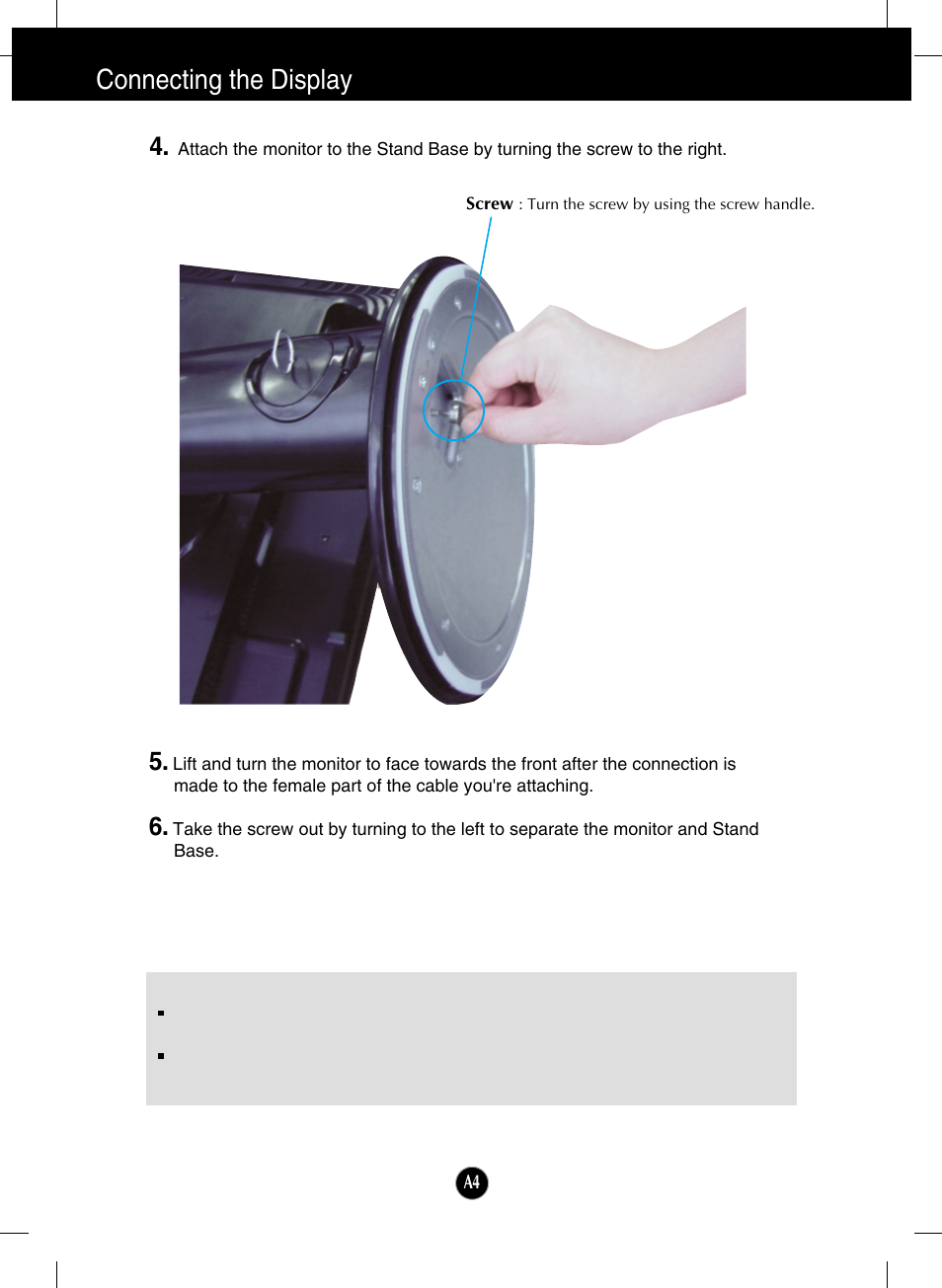 Connecting the display | LG W2600HP User Manual | Page 5 / 26