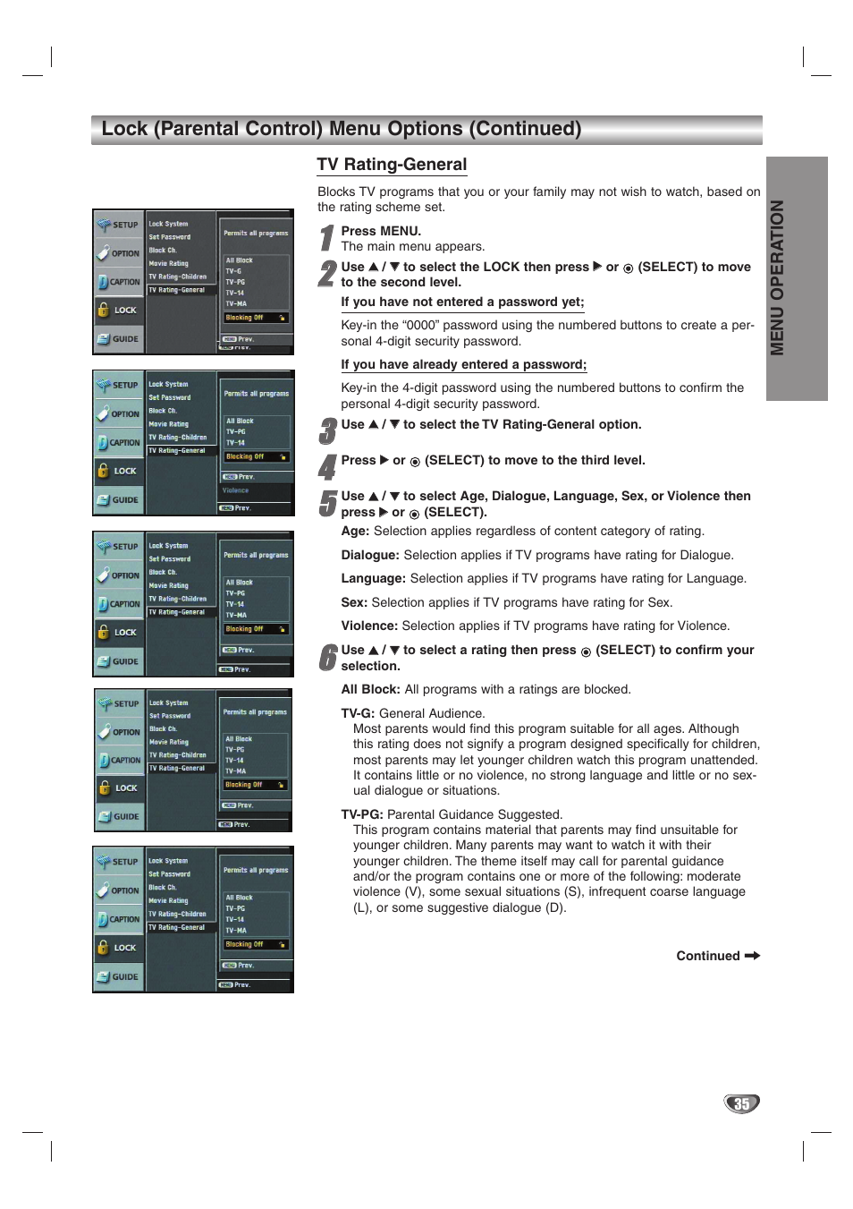 LG LST-4200A User Manual | Page 35 / 48