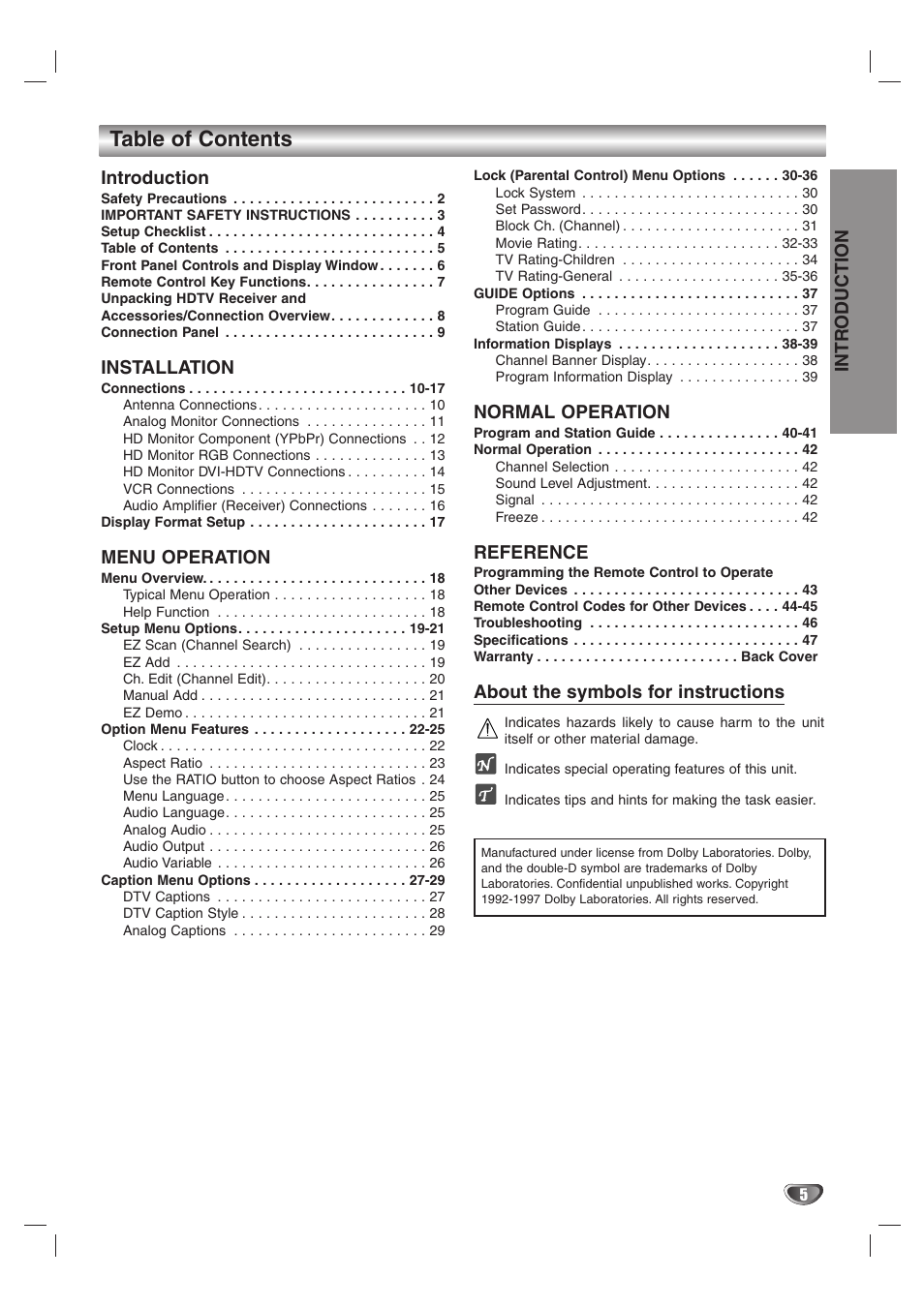 LG LST-4200A User Manual | Page 5 / 48