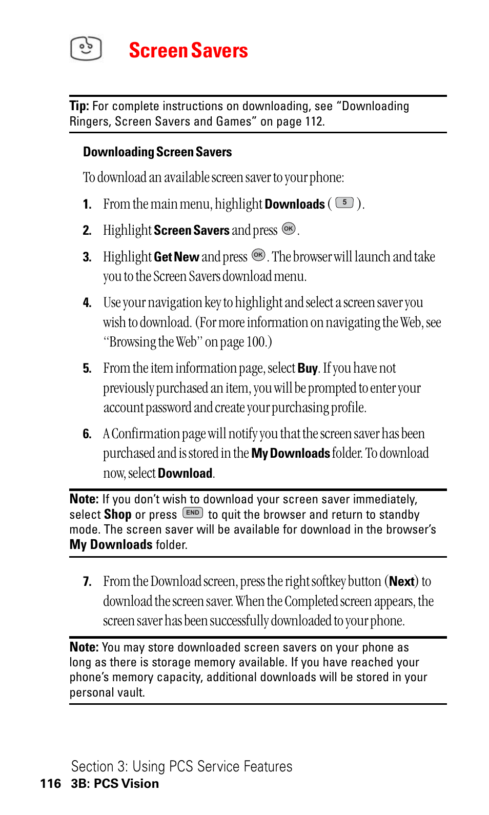 Screen savers | LG ( 5350) User Manual | Page 124 / 155