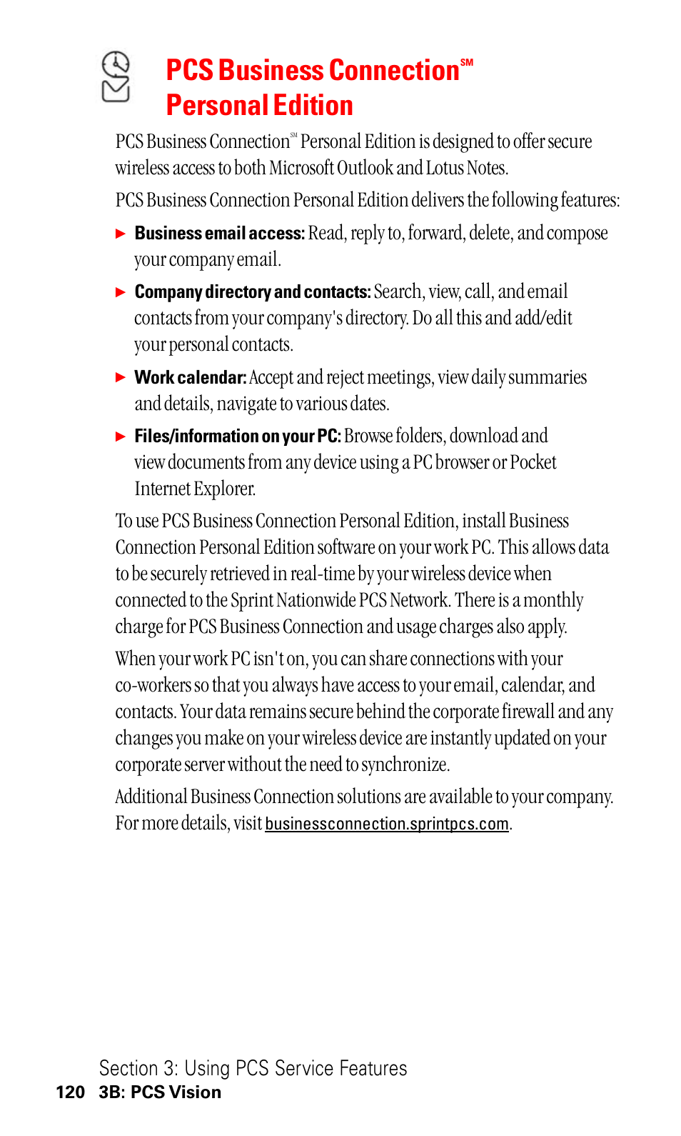 Pcs business connection, Personal edition | LG ( 5350) User Manual | Page 128 / 155