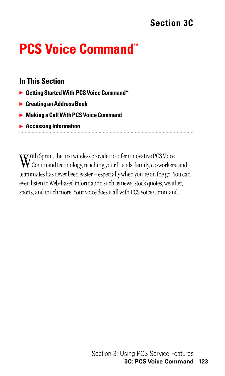 3c. pcs voice command, Pcs voice command | LG ( 5350) User Manual | Page 131 / 155