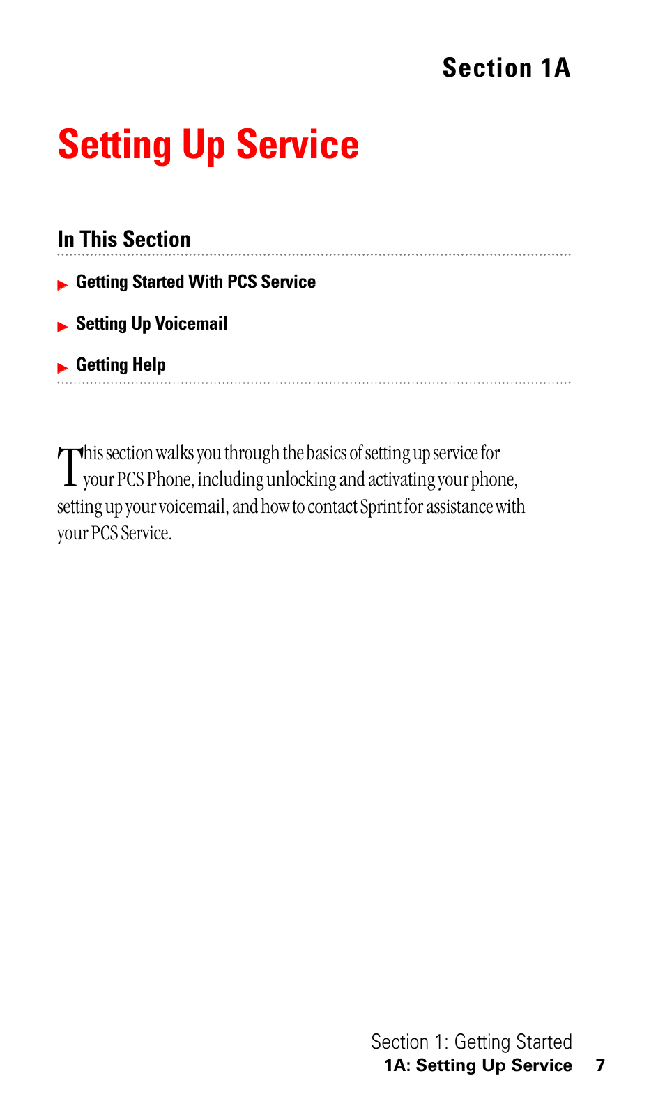 1a. setting up service, Setting up service | LG ( 5350) User Manual | Page 15 / 155