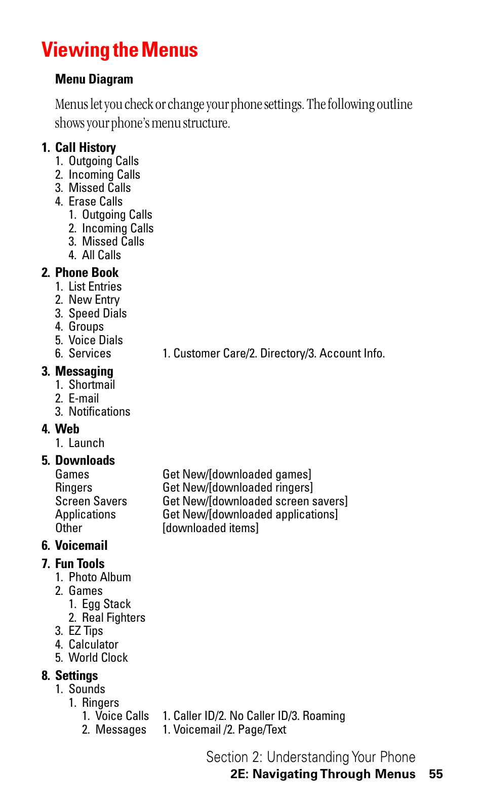 Viewing the menus | LG ( 5350) User Manual | Page 63 / 155