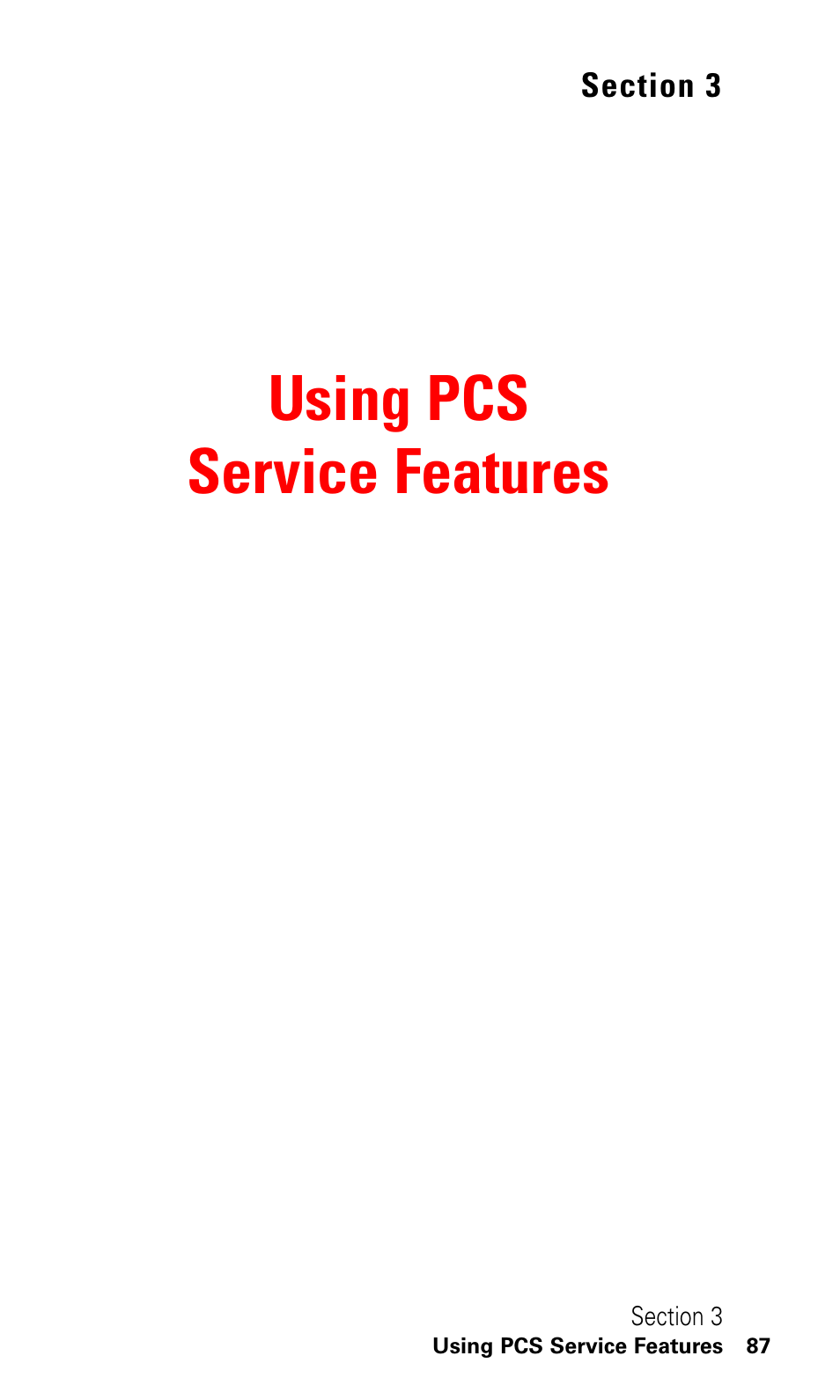 Section 3: using pcs service features, Using pcs service features | LG ( 5350) User Manual | Page 95 / 155