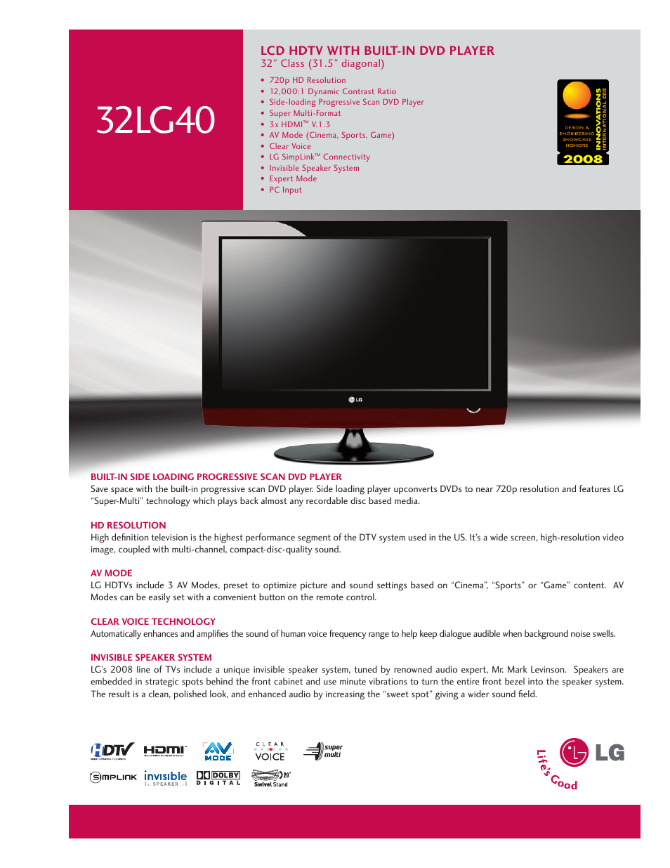 LG 3240 User Manual | 2 pages