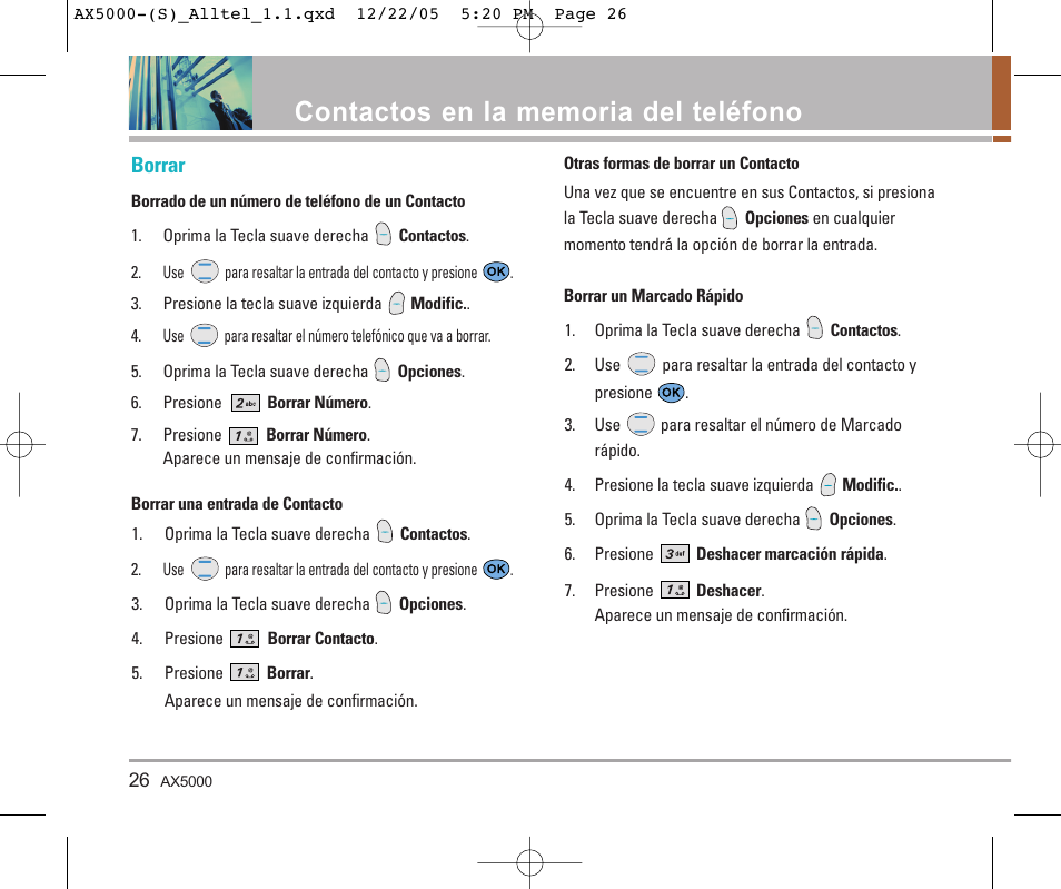 Borrar | LG AX5000 User Manual | Page 114 / 174