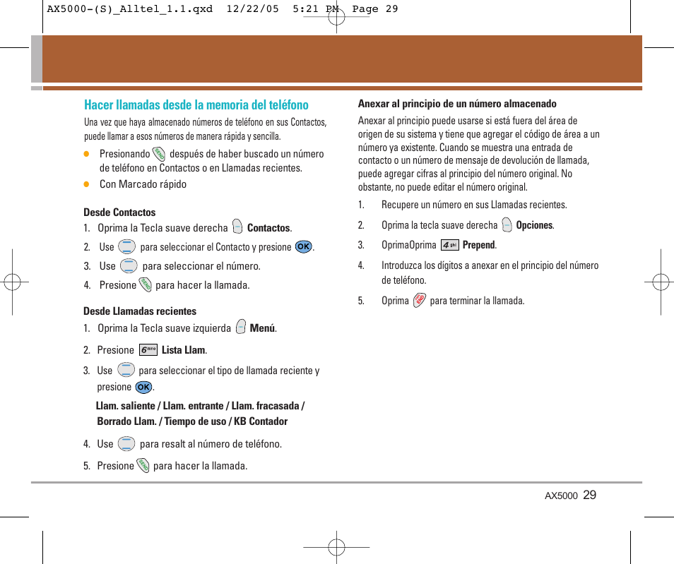 LG AX5000 User Manual | Page 117 / 174