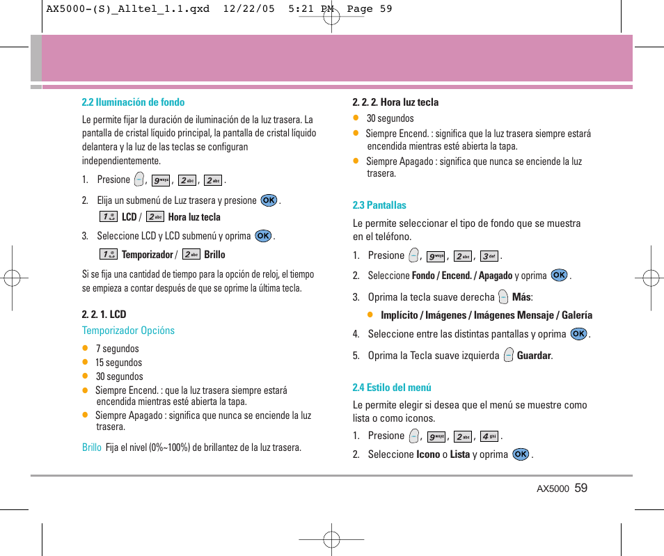 LG AX5000 User Manual | Page 147 / 174