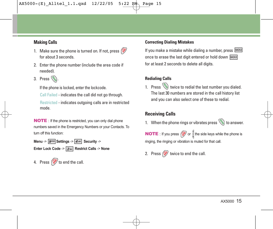 LG AX5000 User Manual | Page 17 / 174