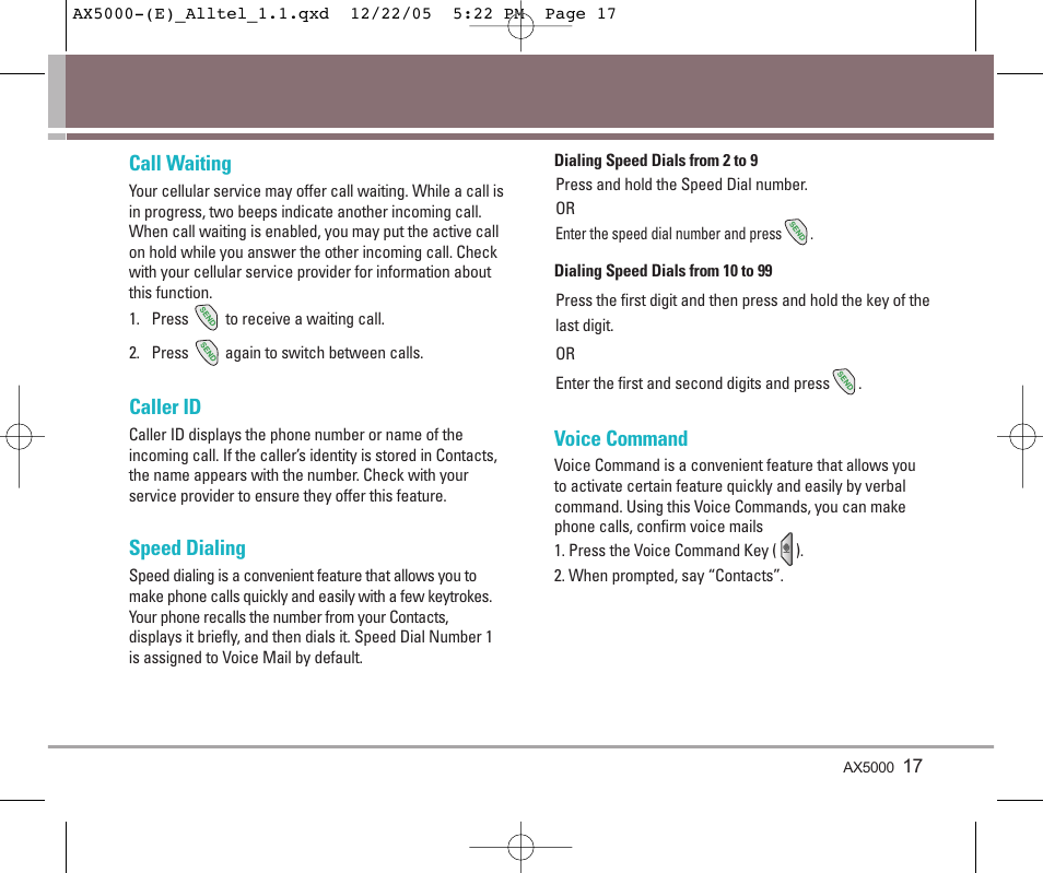 LG AX5000 User Manual | Page 19 / 174