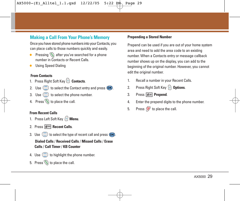 LG AX5000 User Manual | Page 31 / 174