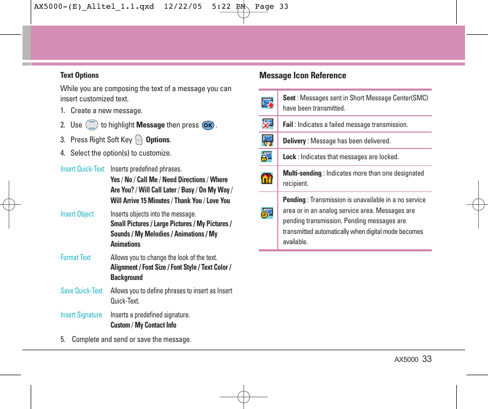 LG AX5000 User Manual | Page 35 / 174