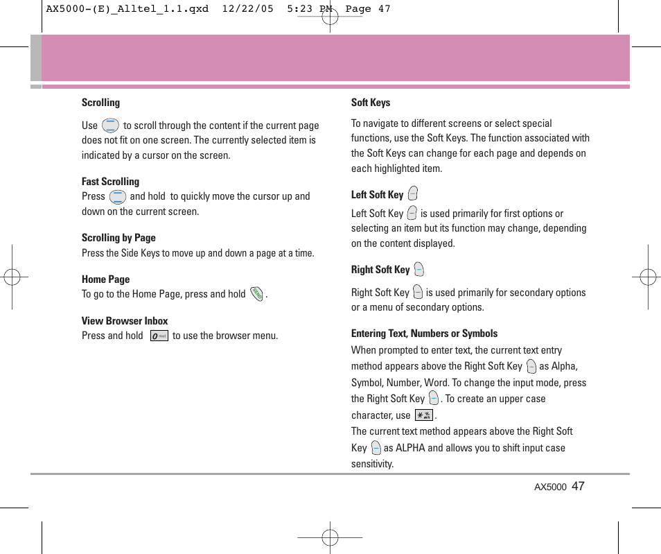 LG AX5000 User Manual | Page 49 / 174