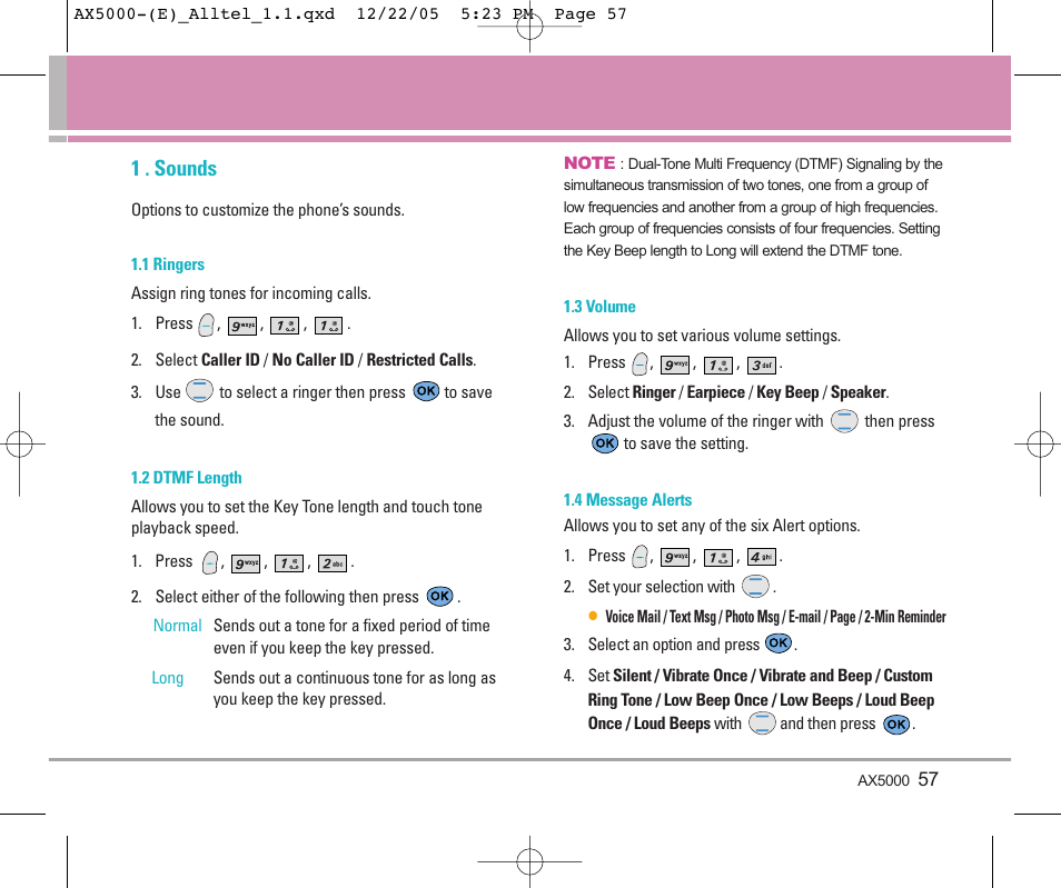 1 . sounds | LG AX5000 User Manual | Page 59 / 174