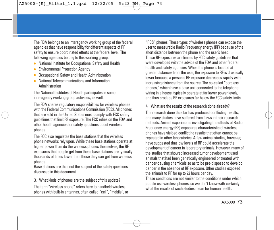 LG AX5000 User Manual | Page 75 / 174