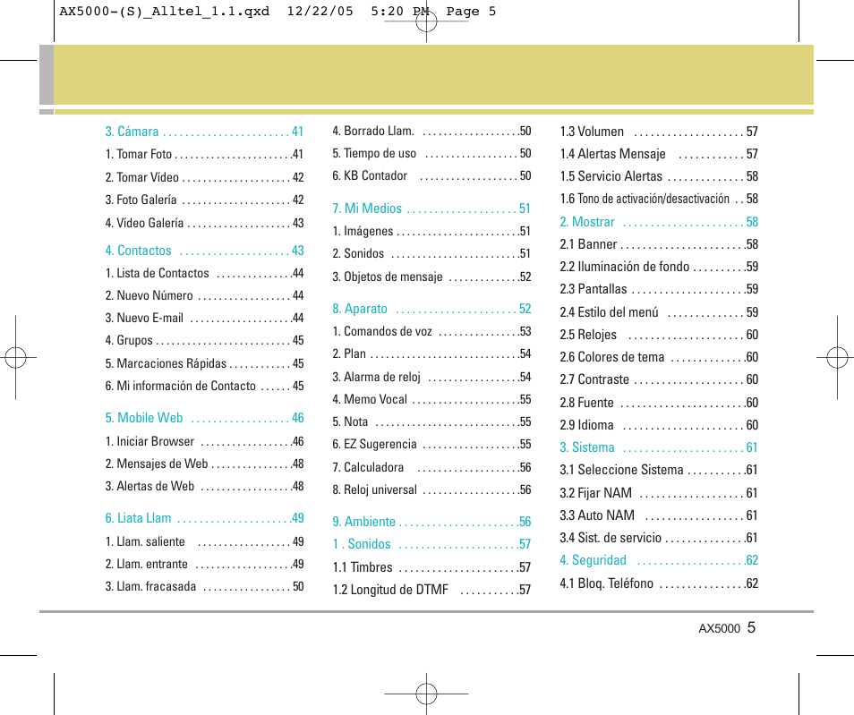 LG AX5000 User Manual | Page 93 / 174