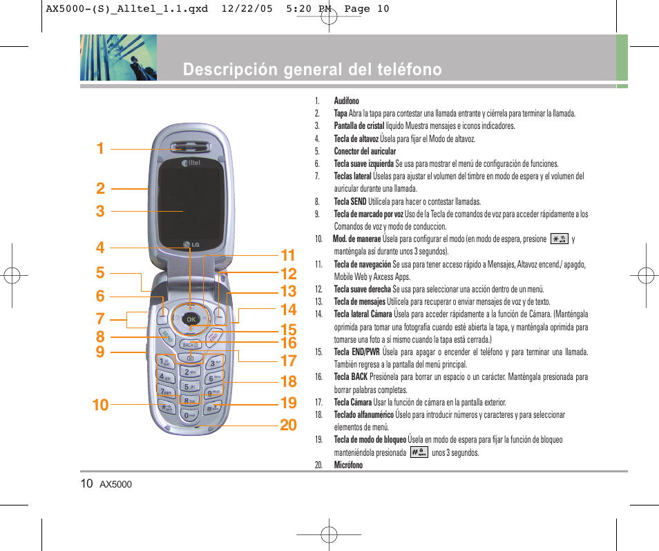 Descripción general del teléfono | LG AX5000 User Manual | Page 98 / 174