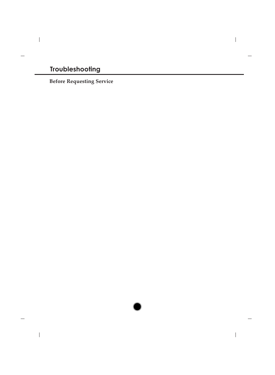 Troubleshooting | LG GH22 User Manual | Page 11 / 13