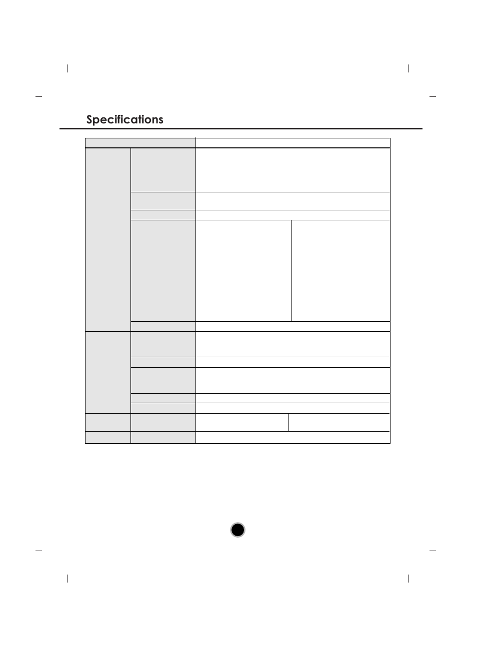 Specifications | LG GH22 User Manual | Page 12 / 13