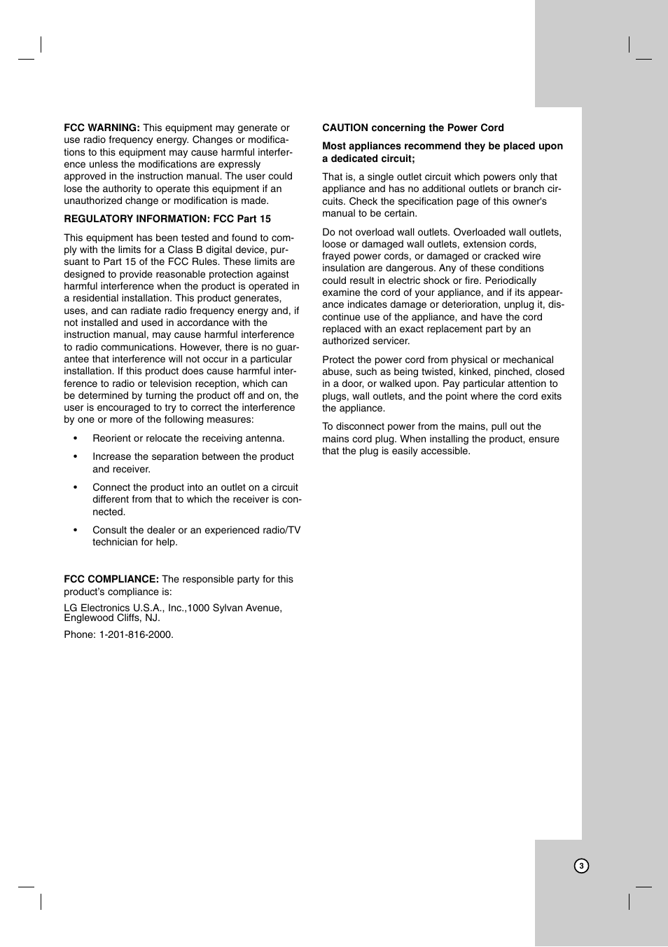 LG RC199H User Manual | Page 3 / 58