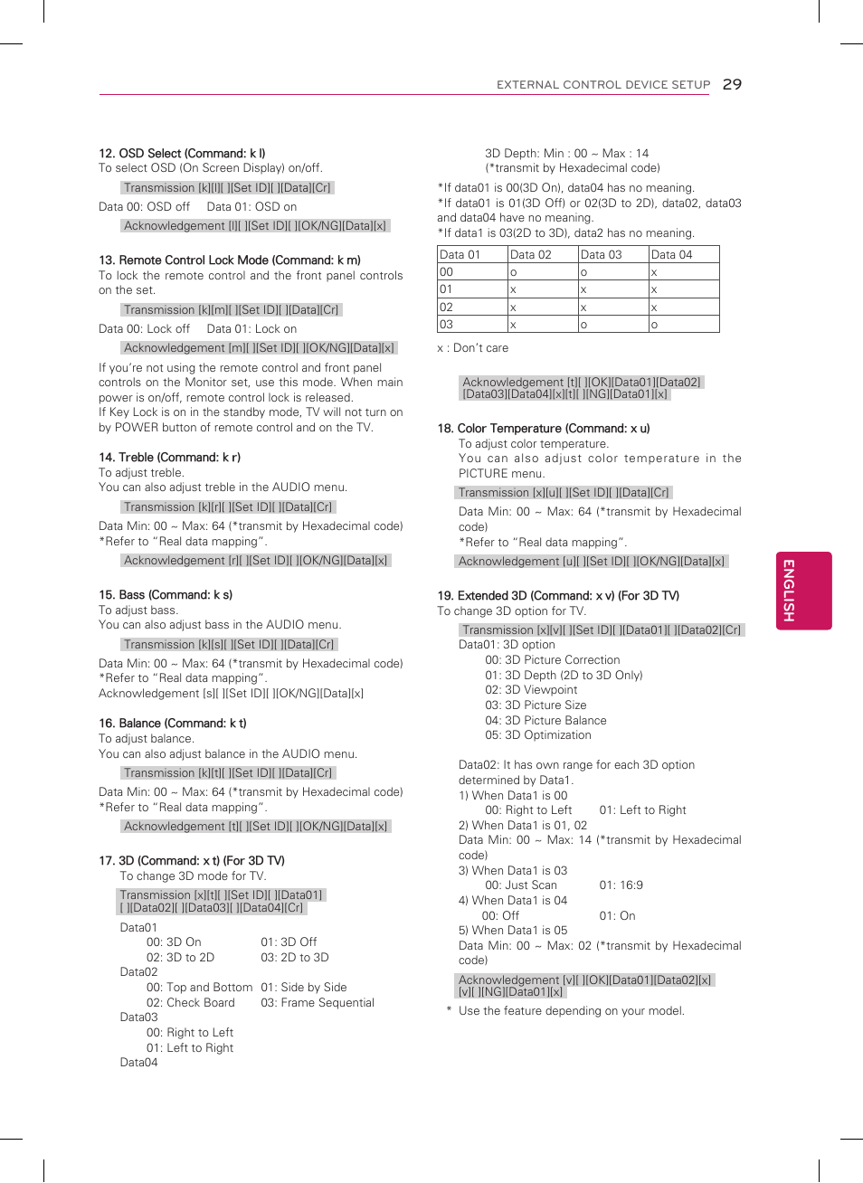 LG 26LT560C User Manual | Page 29 / 36