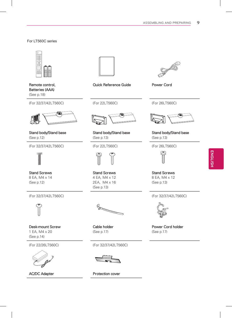 LG 26LT560C User Manual | Page 9 / 36