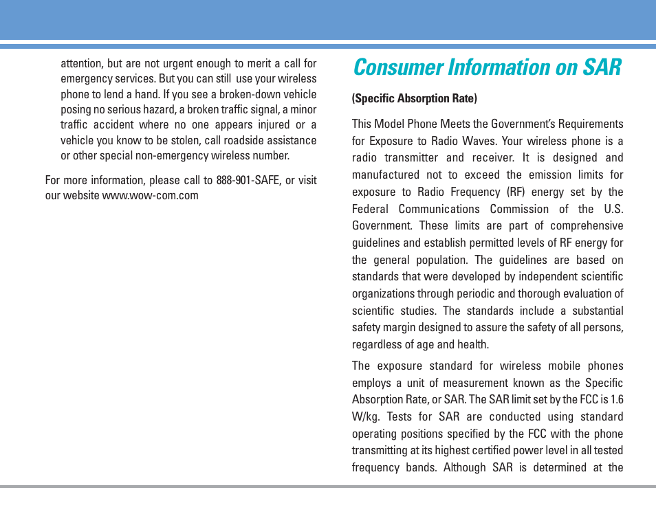 Consumer information on sar | LG 4270 User Manual | Page 80 / 88