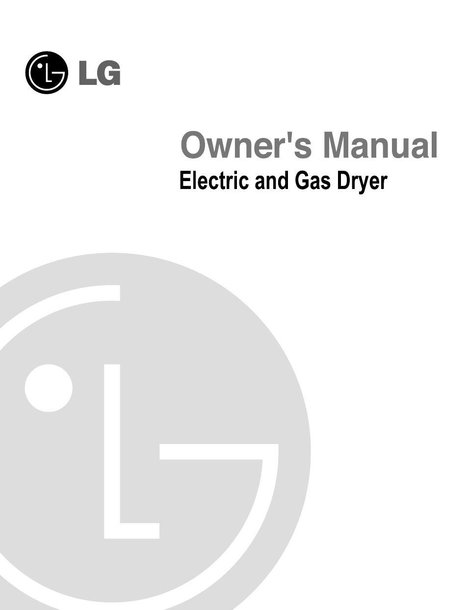 LG DLE6942W User Manual | 31 pages