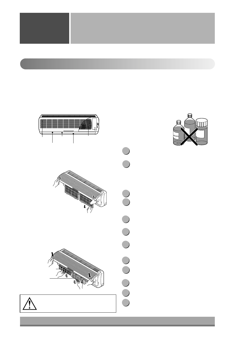 Care and maintenance of the air conditioner, Indoor unit | LG 6720 YS User Manual | Page 16 / 19