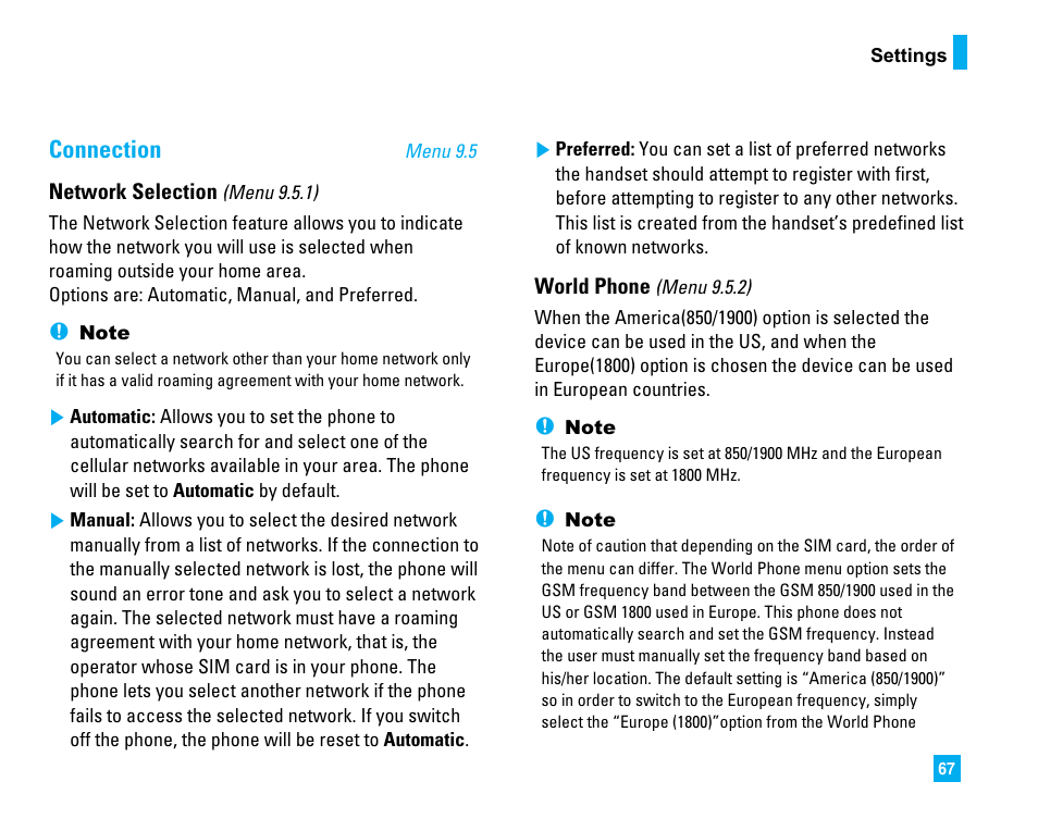 Connection | LG 1500 User Manual | Page 71 / 196