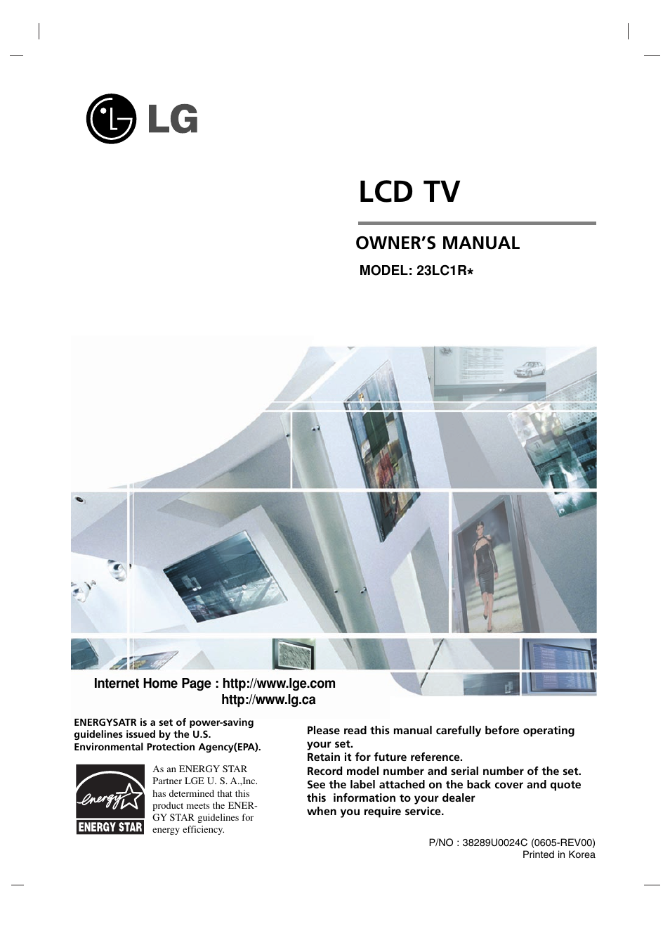 LG 23LC1R* User Manual | 36 pages