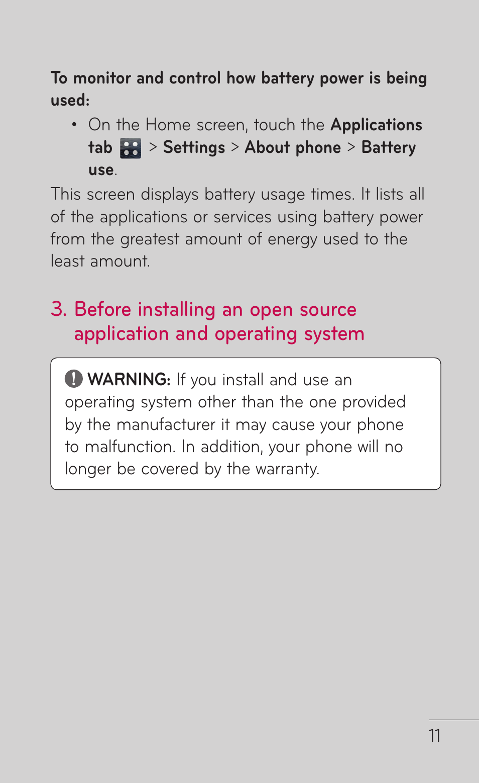 LG E739 User Manual | Page 11 / 146