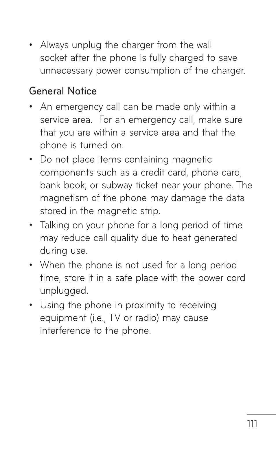 LG E739 User Manual | Page 111 / 146