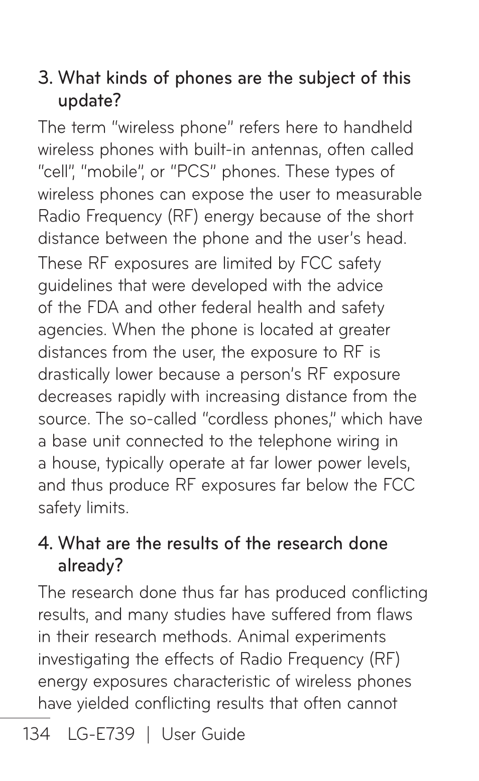 LG E739 User Manual | Page 134 / 146