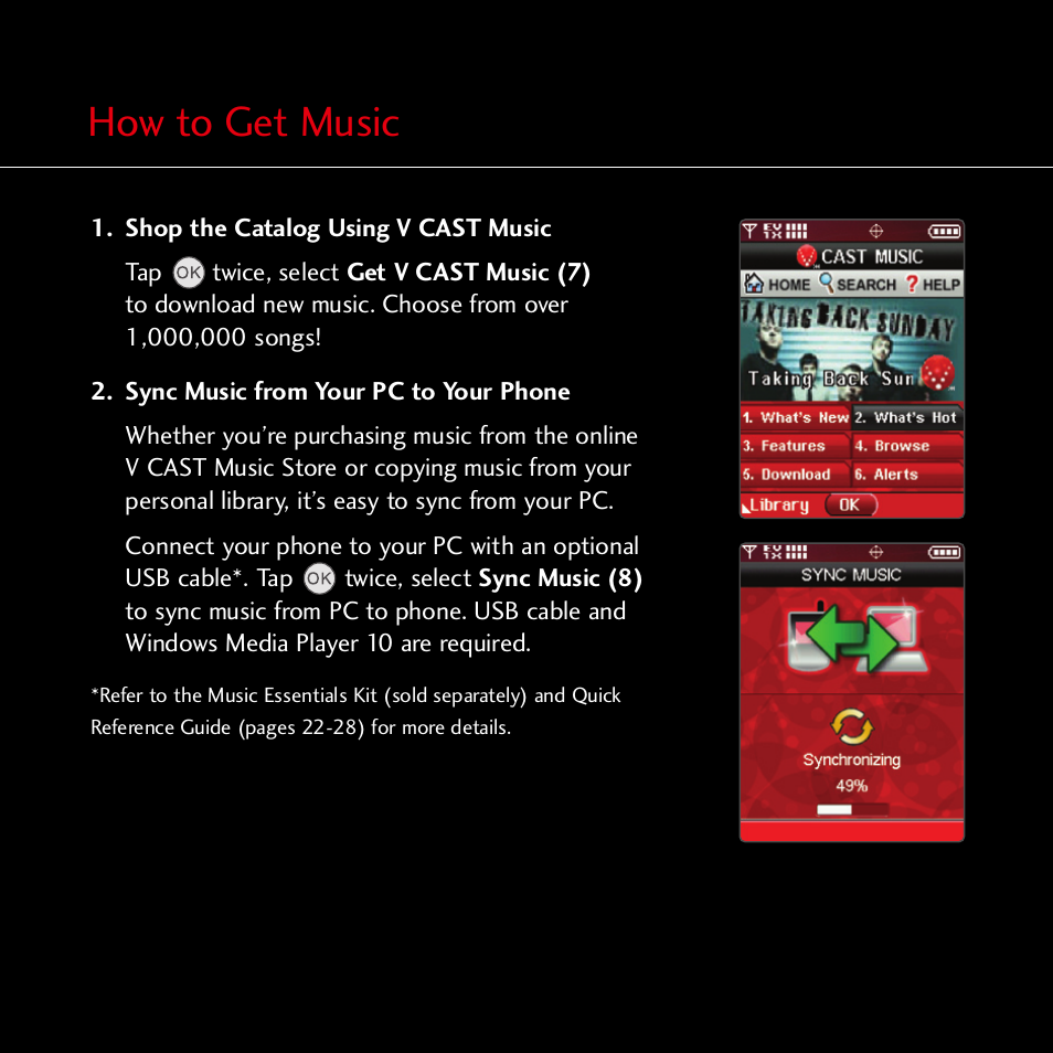 How to get music | Verizon CHOCOLATE MCDD0007801 User Manual | Page 4 / 12