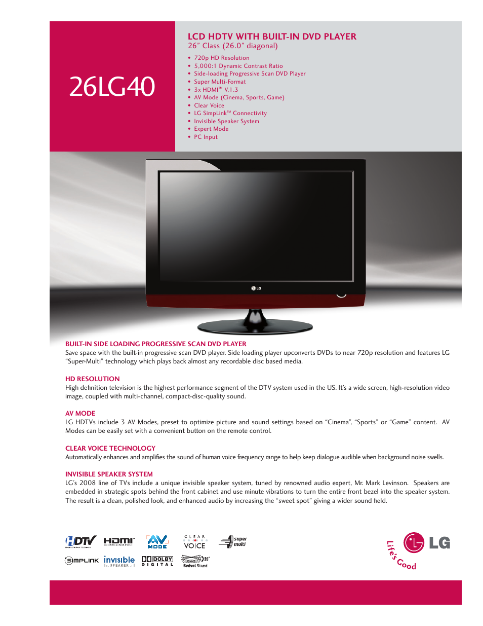 LG 2640 User Manual | 2 pages