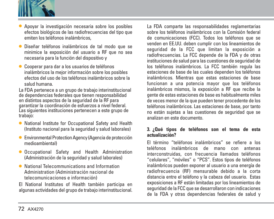 Seguridad | LG AX4270 User Manual | Page 160 / 175