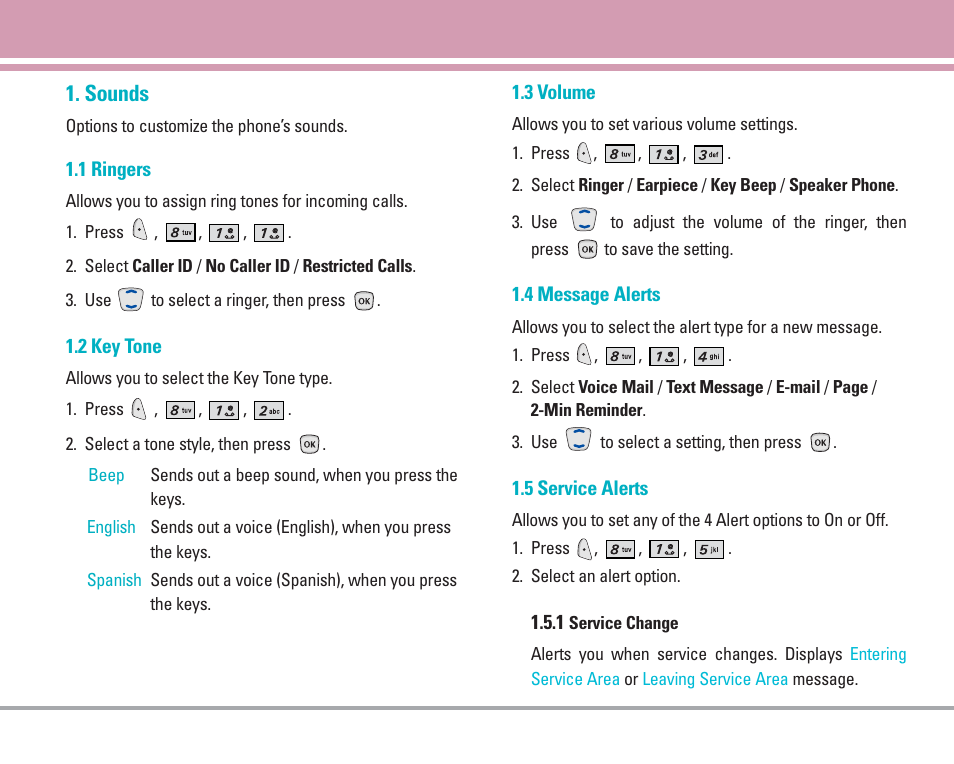 Sounds | LG AX4270 User Manual | Page 56 / 175