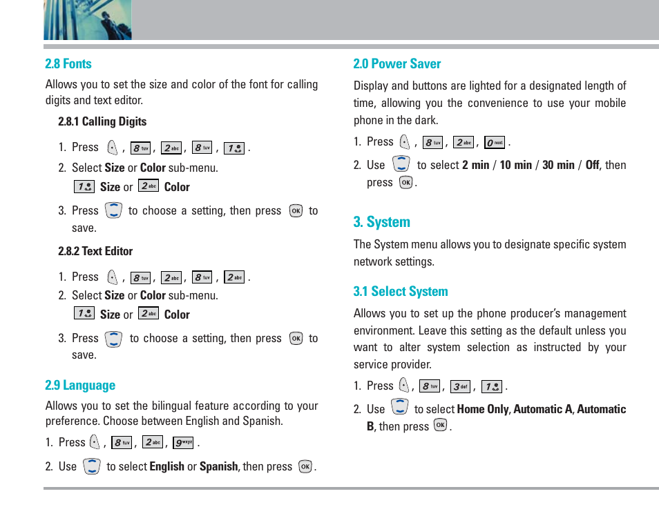 Using phone menus, System | LG AX4270 User Manual | Page 59 / 175