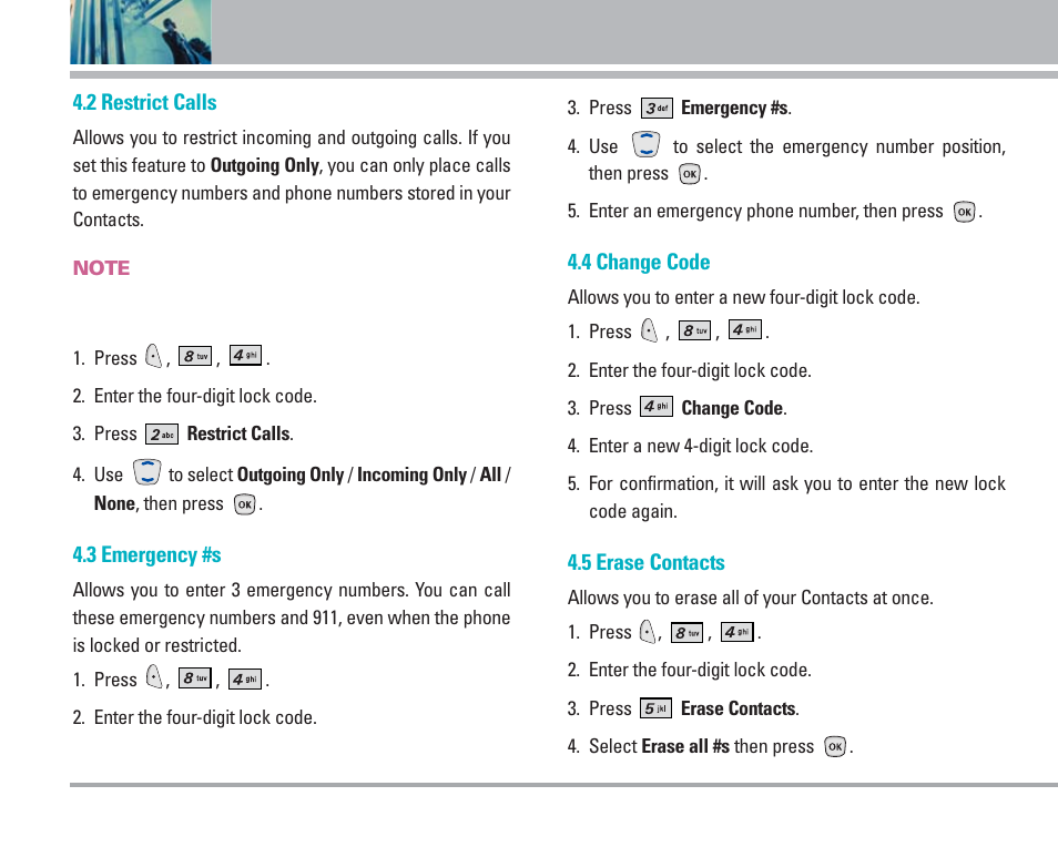 Using phone menus | LG AX4270 User Manual | Page 61 / 175