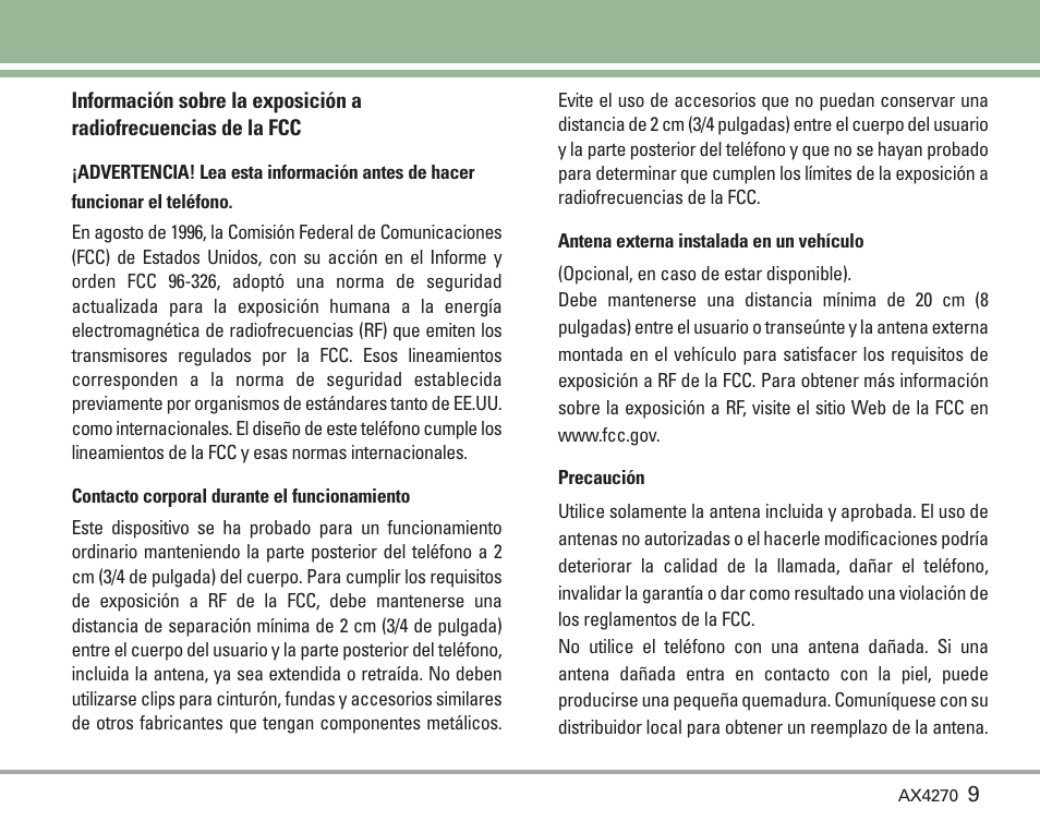 LG AX4270 User Manual | Page 97 / 175